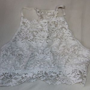 While High neck Lace Aerie Bralette